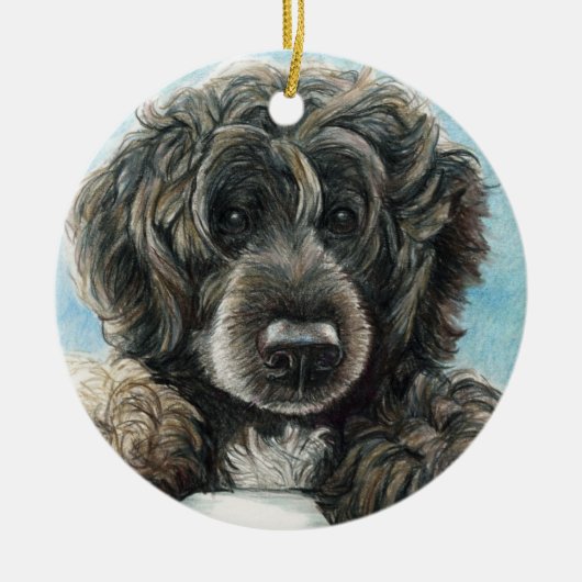 Ornament van de Portugese waterhond (Voorkant)