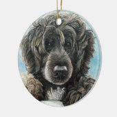 Ornament van de Portugese waterhond (Links)