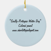 Ornament van de Portugese waterhond (Achterkant)