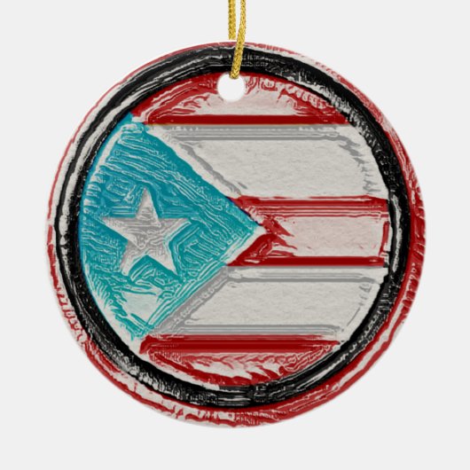 Ornament van de Puerto Ricaanse vlag (Voorkant)