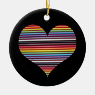 Ornament van de regenbooglintkabel voor hartcirkel