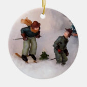Ornament van de skiër (kerstdorp - 0861) (Voorkant)