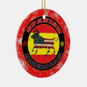 Ornament van de Spaanse kerstboom met kerstbomen (Rechts)