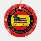 Ornament van de Spaanse kerstboom met kerstbomen (Voorkant)