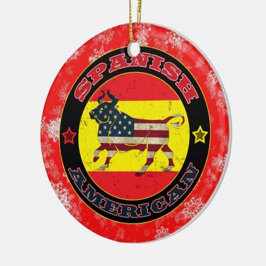 Ornament van de Spaanse kerstboom met kerstbomen (Links)