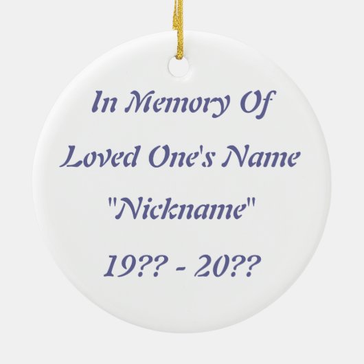 Ornament van de spin Lily Memorial - 2 (Achterkant)