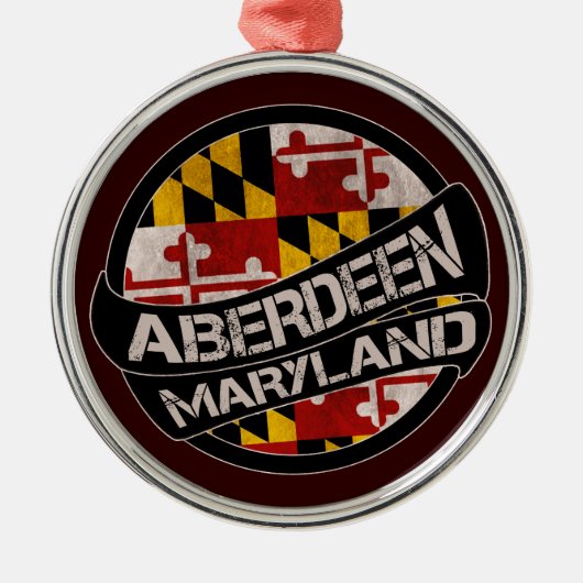 Ornament van de vlag van Aberdeen Maryland (Voorkant)