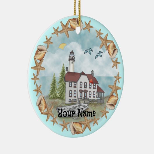 Ornament van de vuurtoren van Illinois Shells (Rechts)