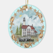 Ornament van de vuurtoren van Illinois Shells (Links)