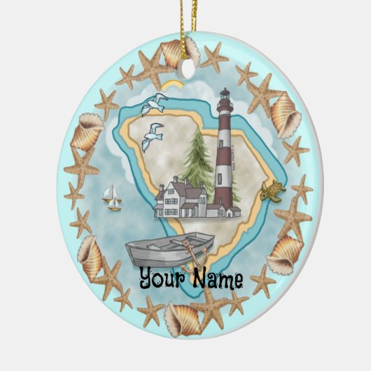 Ornament van de vuurtoren van South Carolina (Links)