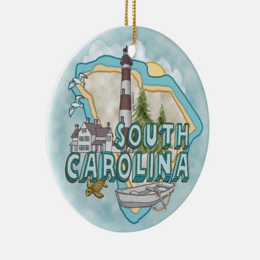Ornament van de vuurtoren van South Carolina (Rechts)