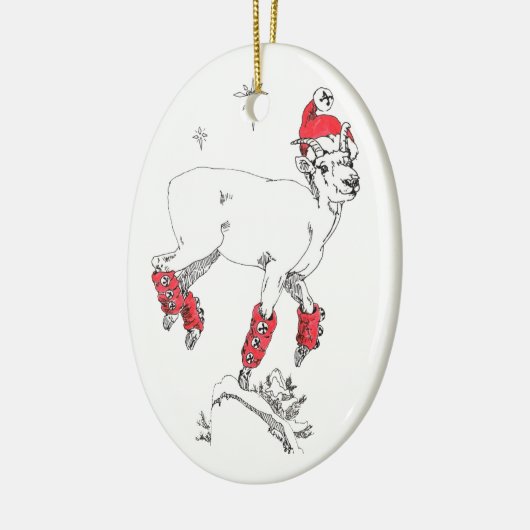 Ornament van de witte kerstboom, Alaska Wildlife (Links)