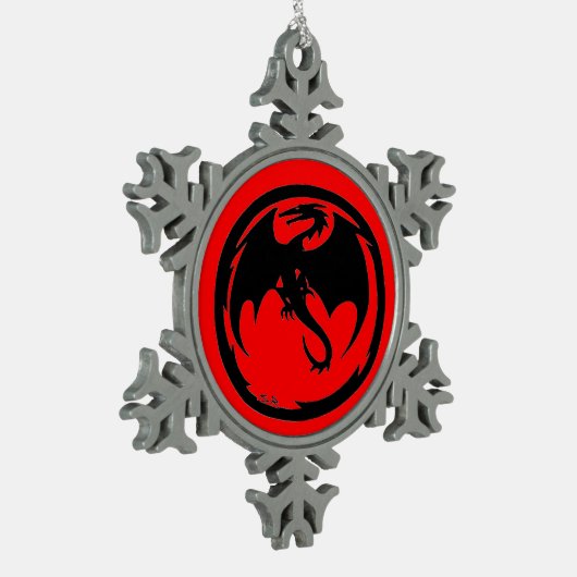 Ornament van de zwarte draak (Links)