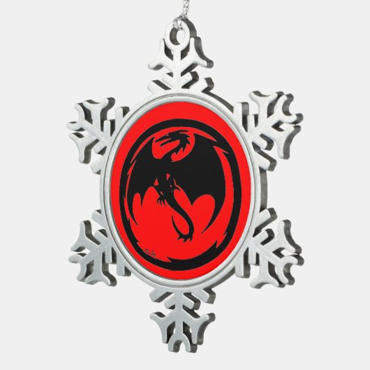 Ornament van de zwarte draak (Rechts)