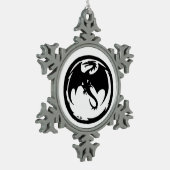 Ornament van de zwarte drakenpewter (Links)
