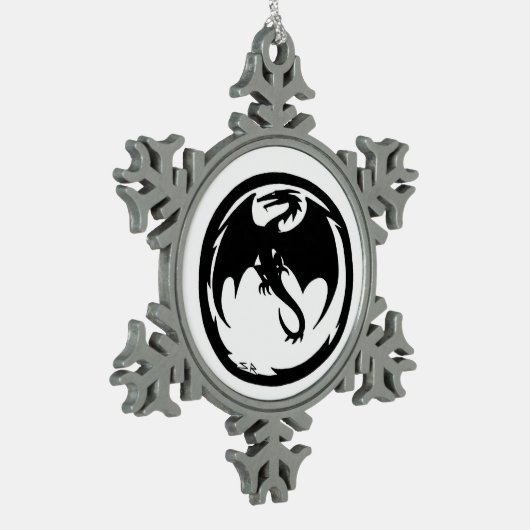 Ornament van de zwarte drakenpewter (Links)