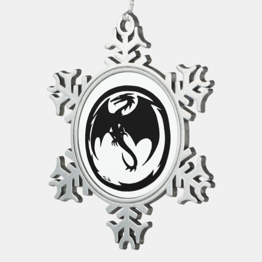 Ornament van de zwarte drakenpewter (Rechts)