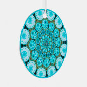 Ornament van december Birthstone Turquoise Mandala (Voorkant Rechts)