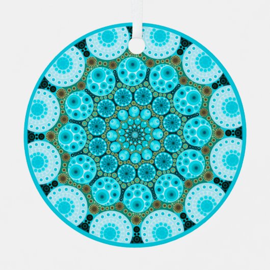 Ornament van december Birthstone Turquoise Mandala (Voorkant)