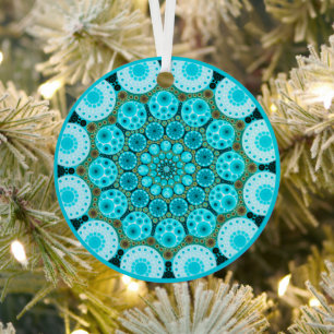 Ornament van december Birthstone Turquoise Mandala