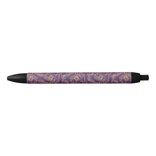 Ornament van druivendraf zwarte inkt pen (Voorkant)