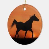 Ornament van een prachtig Arabisch paard (Links)