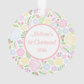 ornament van eerste kerstboompastel, omkeerbaar (achterkant)