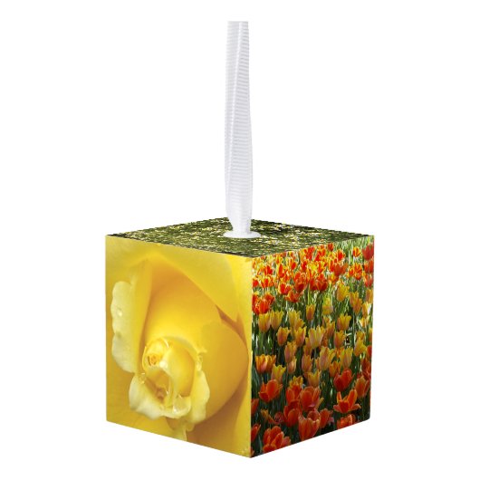 Ornament van Floral cube (Achter hoekig)