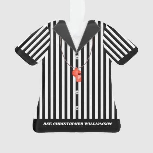 Ornament van gepersonaliseerd Shirt met gestripte  (voorkant)