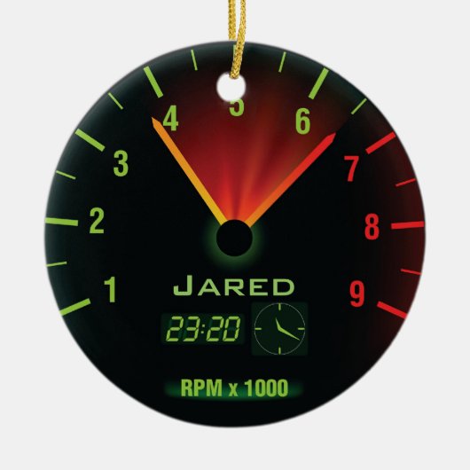 Ornament van gepersonaliseerde snelheidsmeter (Voorkant)