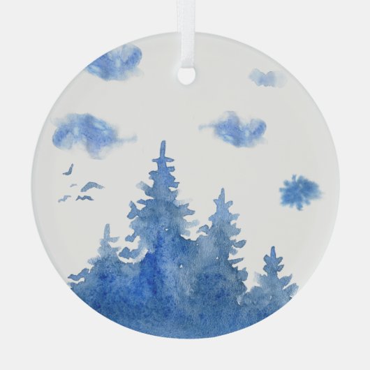 Ornament van glas - Winter (Achterkant)