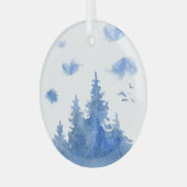 Ornament van glas - Winter (Voorkant links)