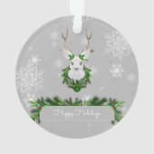 Ornament van grijze rendieren (achterkant)