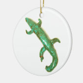 ornament van groene hagedis (Links)
