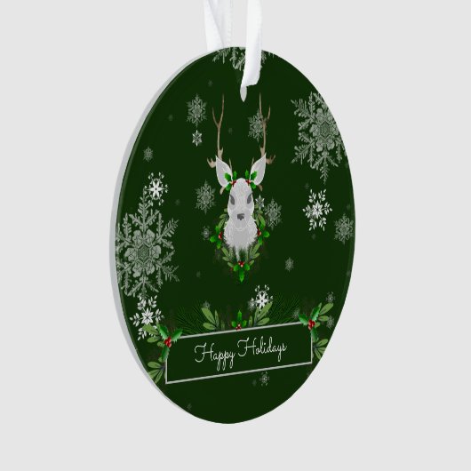 Ornament van groene rendieren (voorkant)