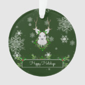 Ornament van groene rendieren (voorkant)