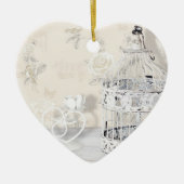 Ornament van het hart - Shabby Chic Birdcage (Voorkant)