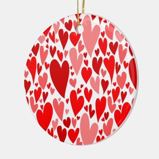 Ornament van het hart van de rode Valentijnse (Links)