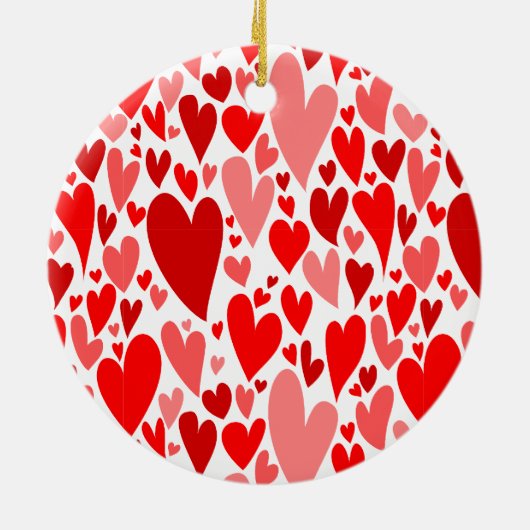 Ornament van het hart van de rode Valentijnse (Achterkant)