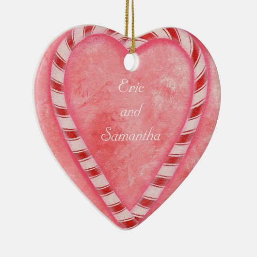 Ornament van het Heart Wedding van snoepsuikerriet (Rechts)