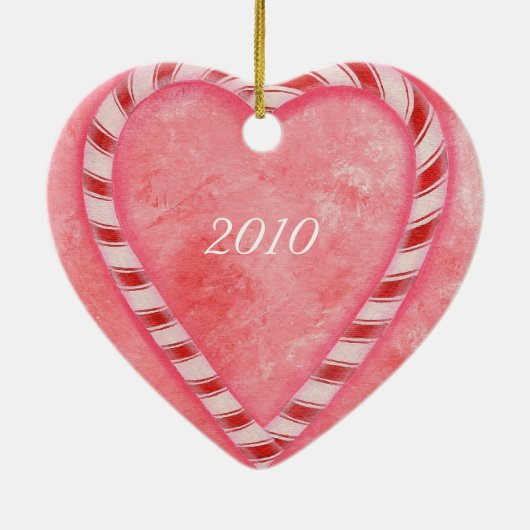 Ornament van het Heart Wedding van snoepsuikerriet (Achterkant)