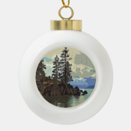 Ornament van het meer Tahoe Snowflake
