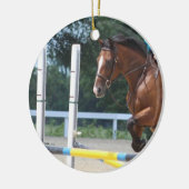 Ornament van het paard Jumping Bay (Links)