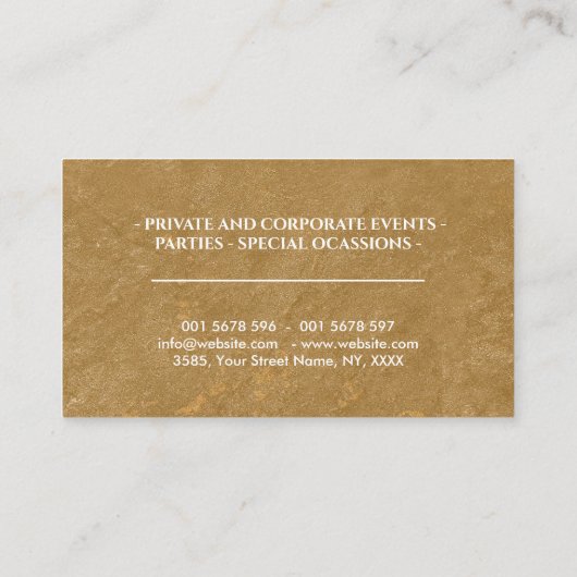 Ornament van het witte keukenblad visitekaartje (Achterkant)