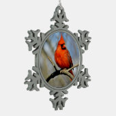 Ornament van kardinaal Crest Snowflake (Links)