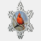 Ornament van kardinaal Crest Snowflake (Rechts)
