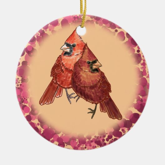 Ornament van kardinaal koppel (Voorkant)