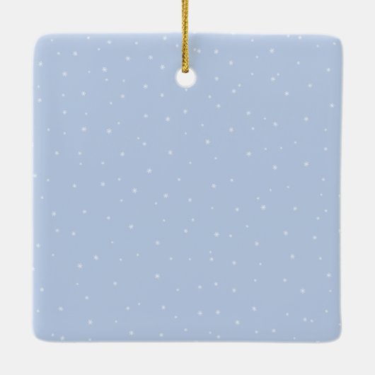 Ornament van kardinalen en sneeuwvlokken (Achterkant)