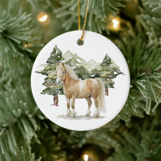 Ornament van keramische cirkels - Paarden1 (Boom)