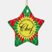 Ornament van Kerstmis van de Chef-kok van werelden (Rechts)
